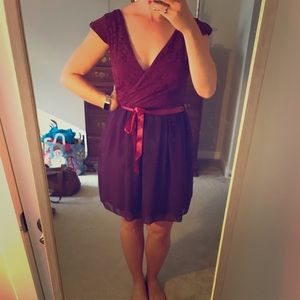 Burgundy dress
